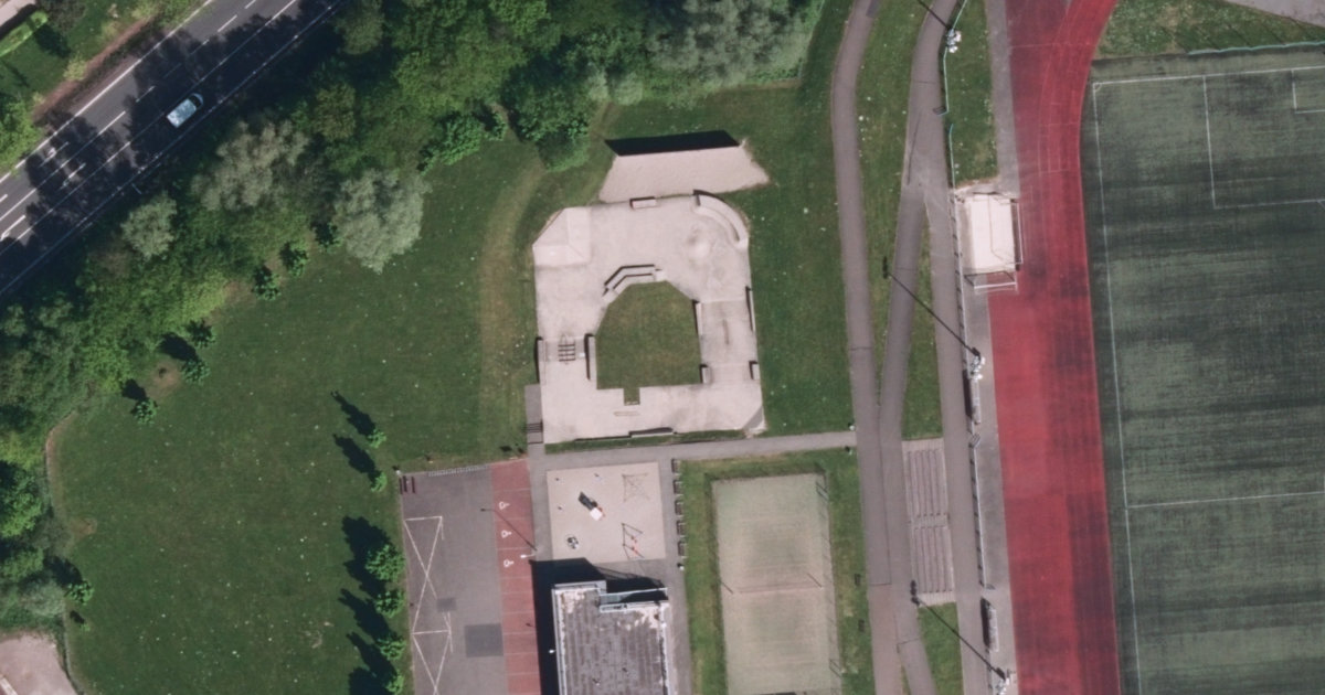 Letecký snímek – Skatepark Skatepark Český Těšín, Český Těšín