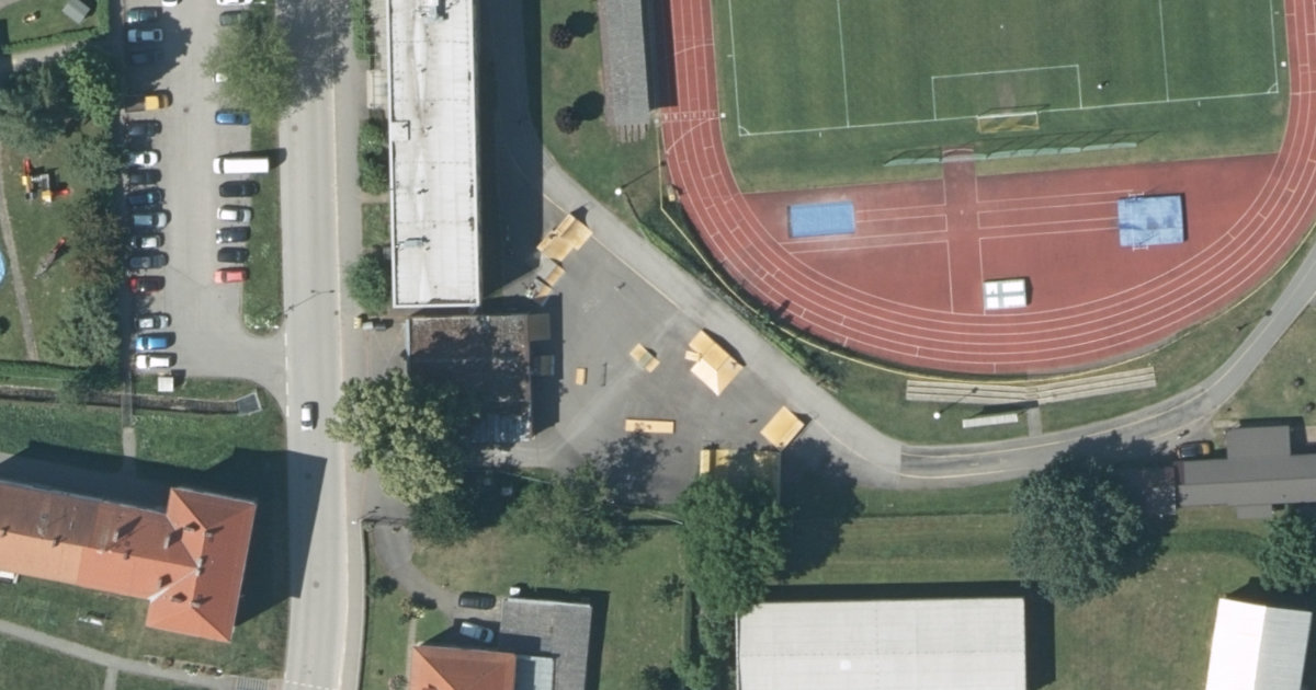 Letecký snímek – Skatepark Skatepark Prachatice, Prachatice