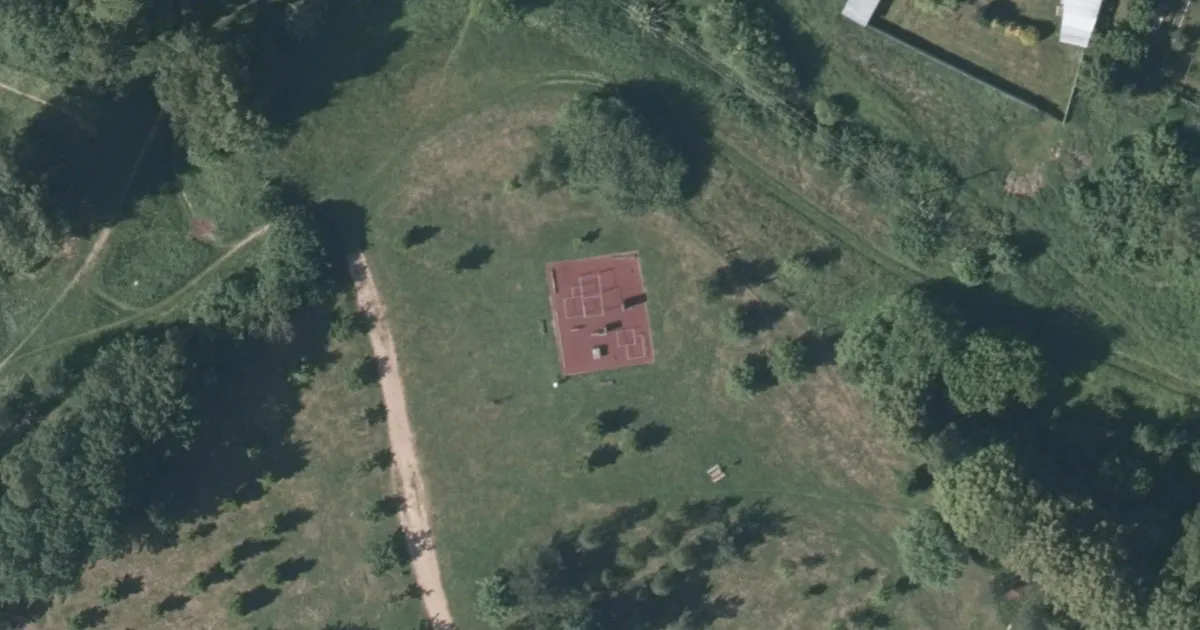 Letecký snímek, Workoutové hřiště Workout u Ferdinandova pramene, Mariánské Lázně