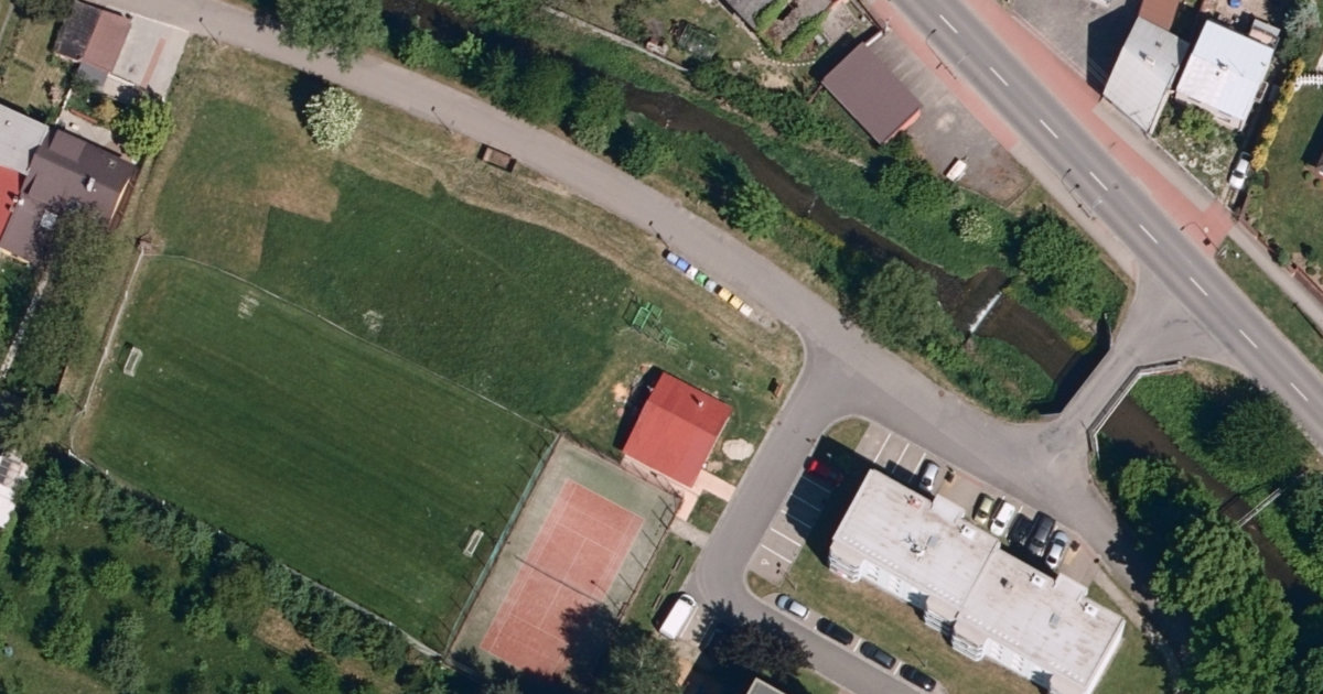 Letecký snímek – Workoutové hřiště Workout v Rychlově, Bystřice pod Hostýnem
