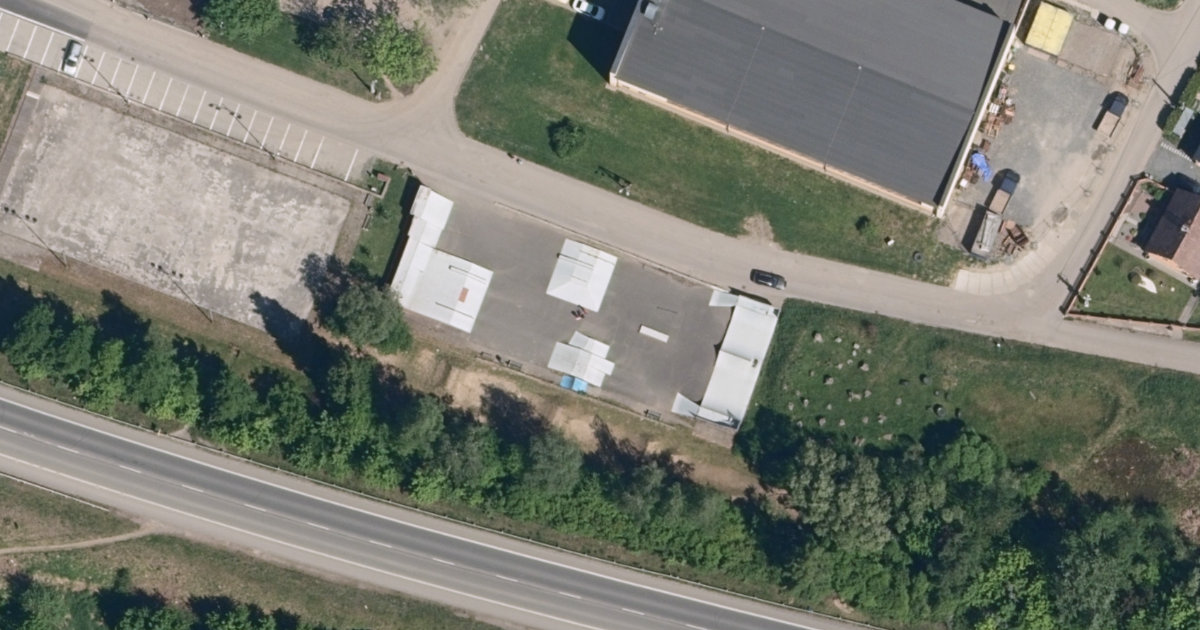 Letecký snímek – Skatepark Skatepark Vsetín, Vsetín
