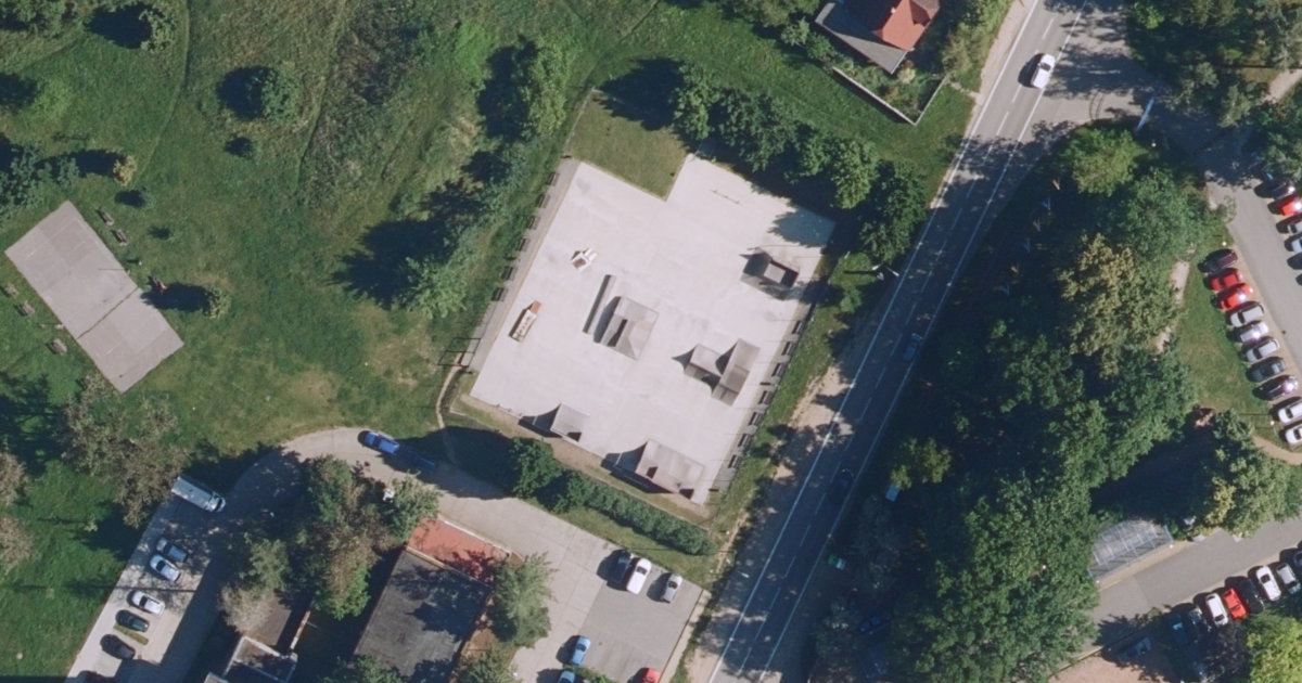 Letecký snímek – Skatepark Skatepark Hodonín, Hodonín
