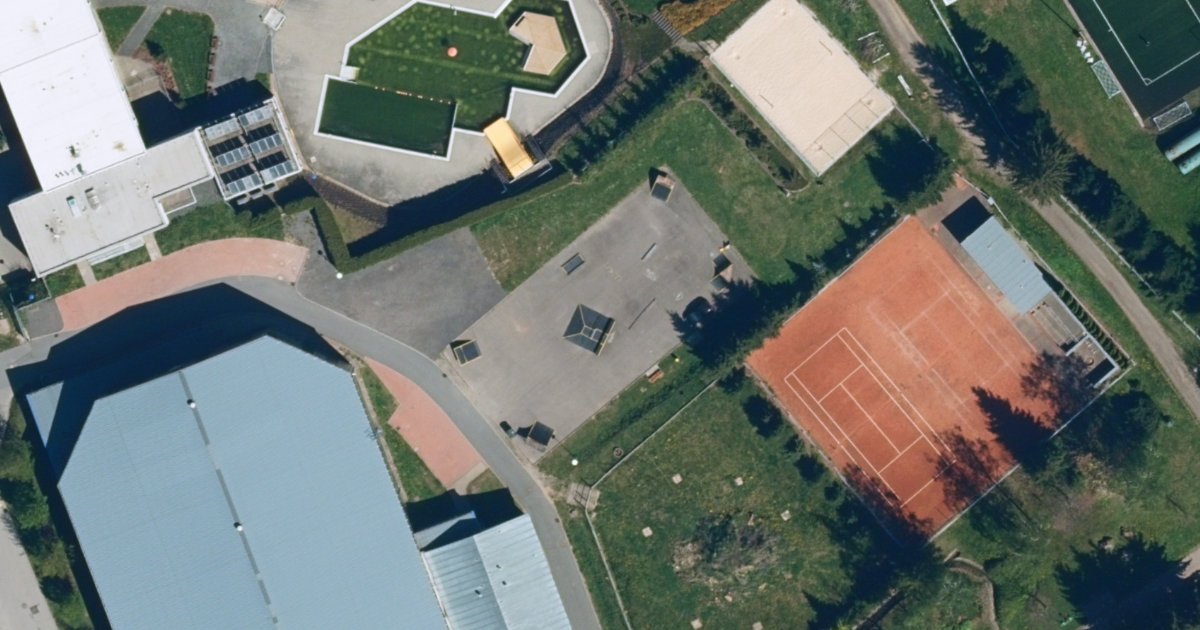 Letecký snímek – Skatepark Skatepark Humpolec, Humpolec