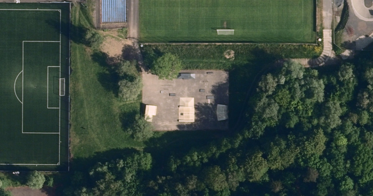 Letecký snímek – Skatepark Skatepark Třinec, Třinec
