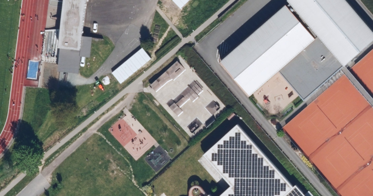 Letecký snímek – Skatepark Skatepark Rychnov nad Kněžnou, Rychnov nad Kněžnou