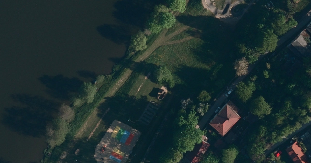 Letecký snímek – Pingpongový stůl Ping Pong u Pekla, Polná, Polná