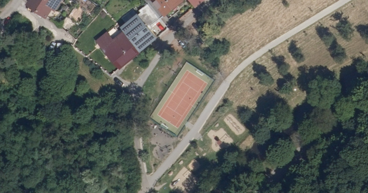 Letecký snímek – Fotbalové hřiště Sportoviště Smetanka, Praha