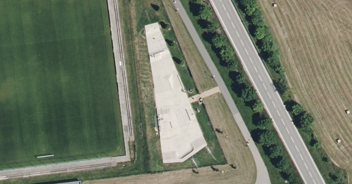 Letecký snímek – Skatepark Skatepark Vrchlabí, Vrchlabí