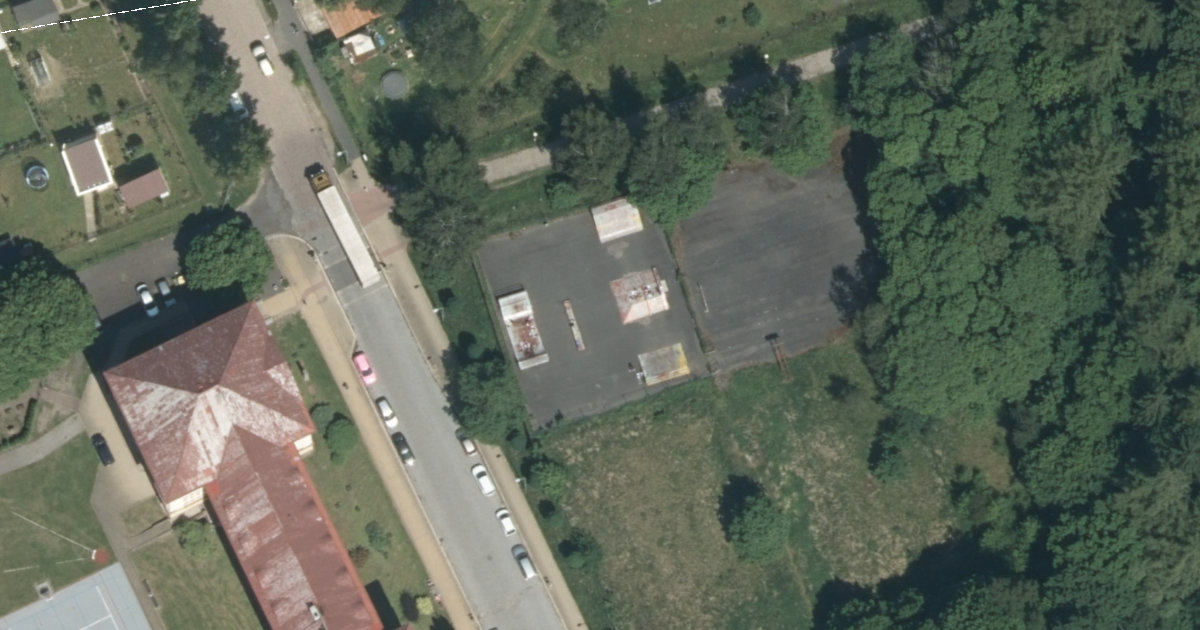 Letecký snímek – Skatepark Skatepark Aš, Aš