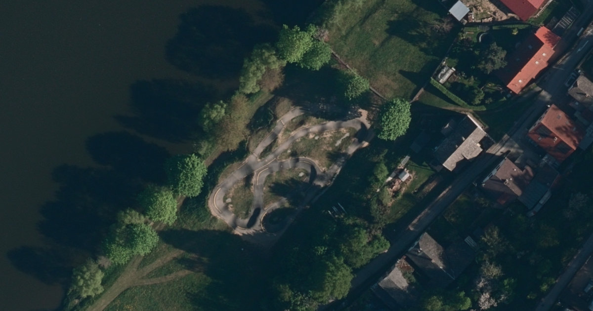 Letecký snímek – Pumptrack Pumptrack Polná, Polná