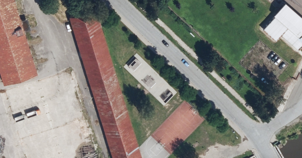 Letecký snímek – Skatepark Skate minipark Jaroměř, Jaroměř