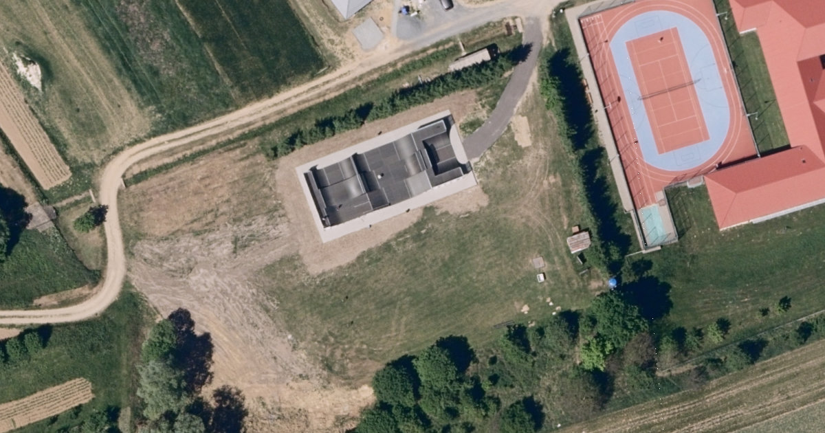 Letecký snímek – Skatepark Skatepark Jalubí, Jalubí