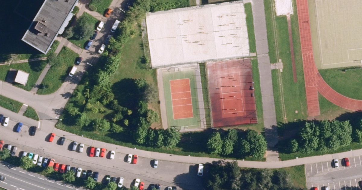 Letecký snímek – Fotbalové hřiště Malé hřiště Vejrostova, Brno