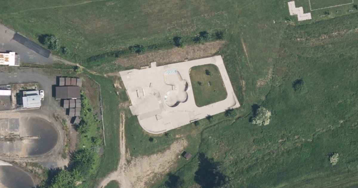 Letecký snímek – Skatepark Skatepark Klatovy, Klatovy