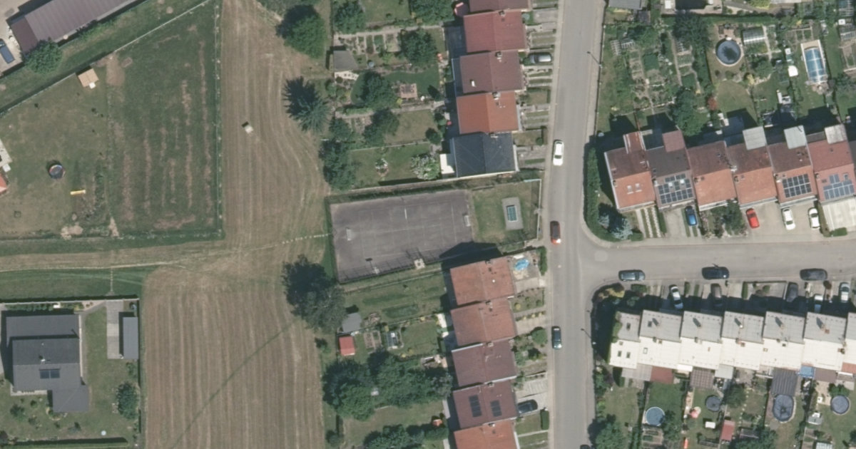 Letecký snímek – jine Hokej Ke Chlumu, Tábor