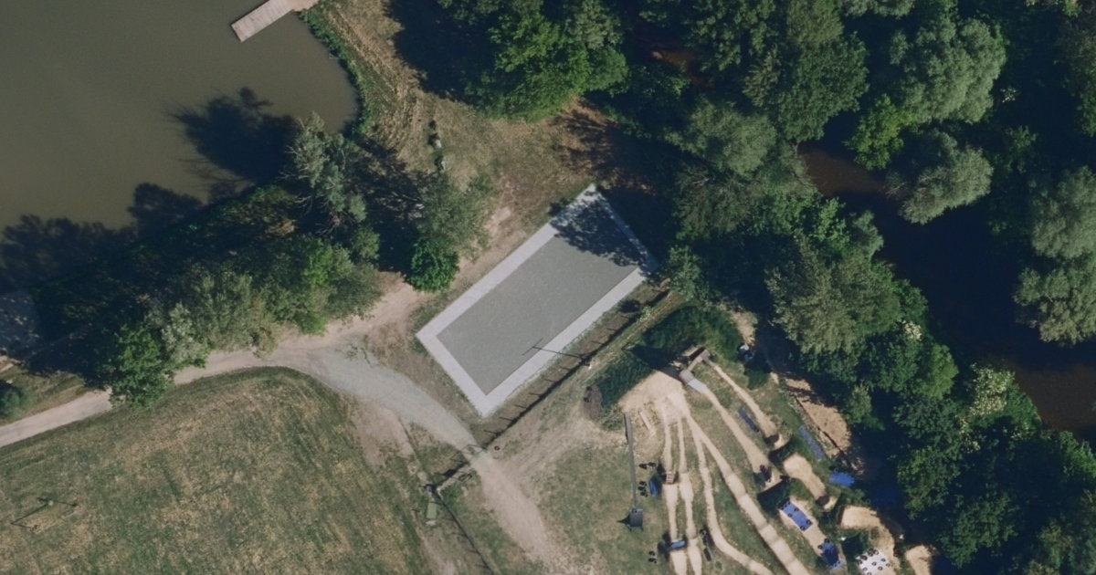 Letecký snímek – Skatepark Skatepark Pohořelice, Pohořelice