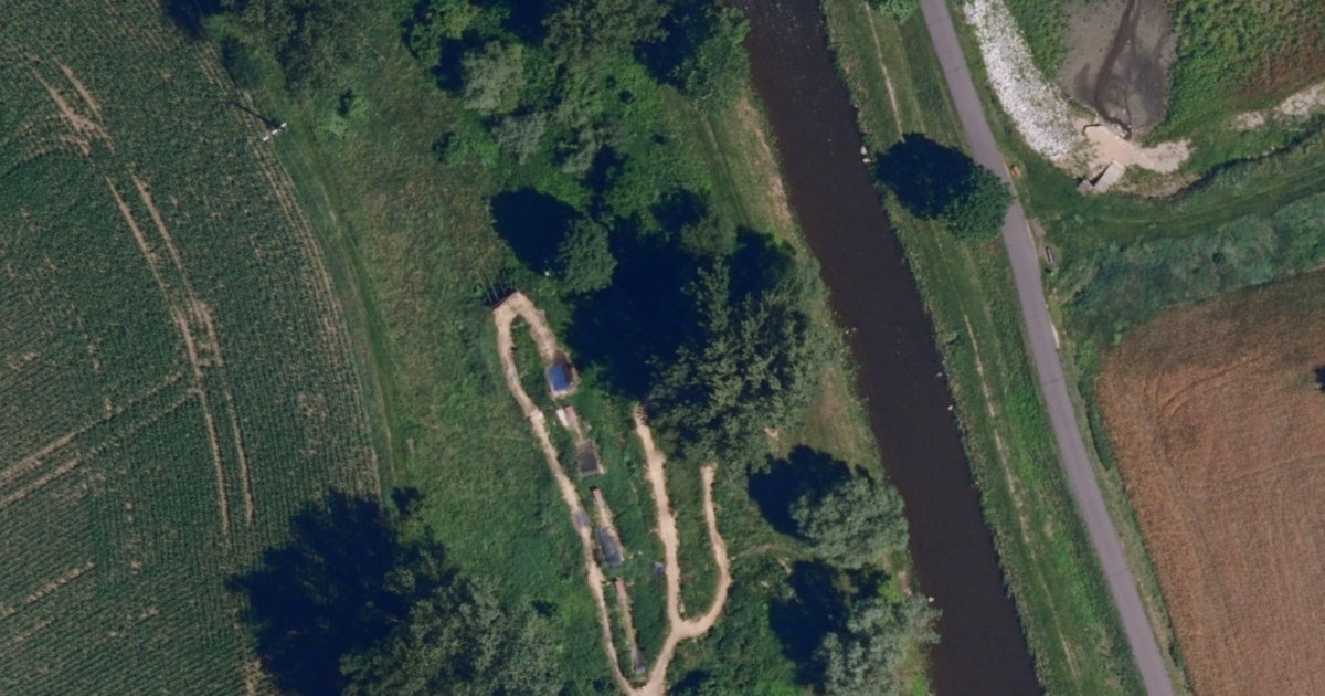 Letecký snímek – Pumptrack Pumptrack Letkovice Cyklostezka, Ivančice