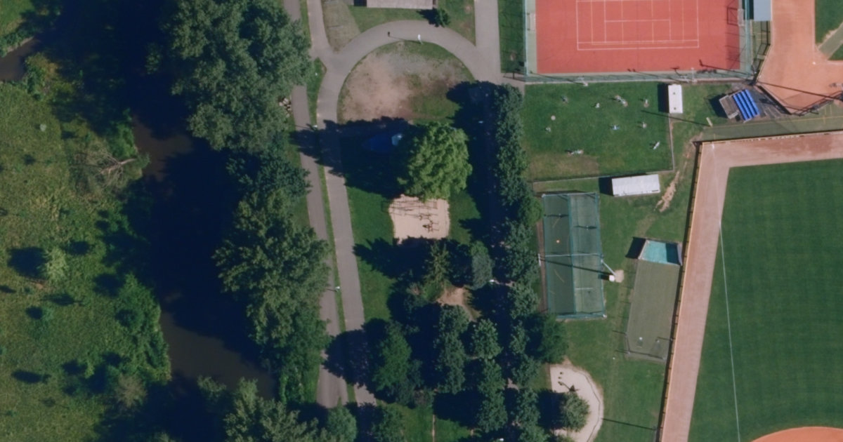 Letecký snímek – Workoutové hřiště Wokrout - Komec, Brno